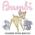 thumbnail image 2 of Girl's Bambi Distressed Friends with Nature  Graphic Tee White Medium, 2 of 4