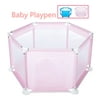 Baby Kids Playpen 6-Panel Portable Play Yard Playpen Fence Baby Playard Infants Play Center Yard with Safety Gate, Kids Toddler Room Baby Playpen Playard Kids Toddler Room (Balls Not Included)