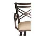 thumbnail image 3 of Tempo Furniture Rebecca Swivel 30" Barstool w/ Arms Sun Bronze Powder Coat Finish & Beige Polyurethane by Furnish Theory, 3 of 5
