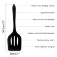 thumbnail image 2 of Unique Bargains Silicone Turner 4 Pieces Heat Resistant Non Stick Turner Black, 2 of 7