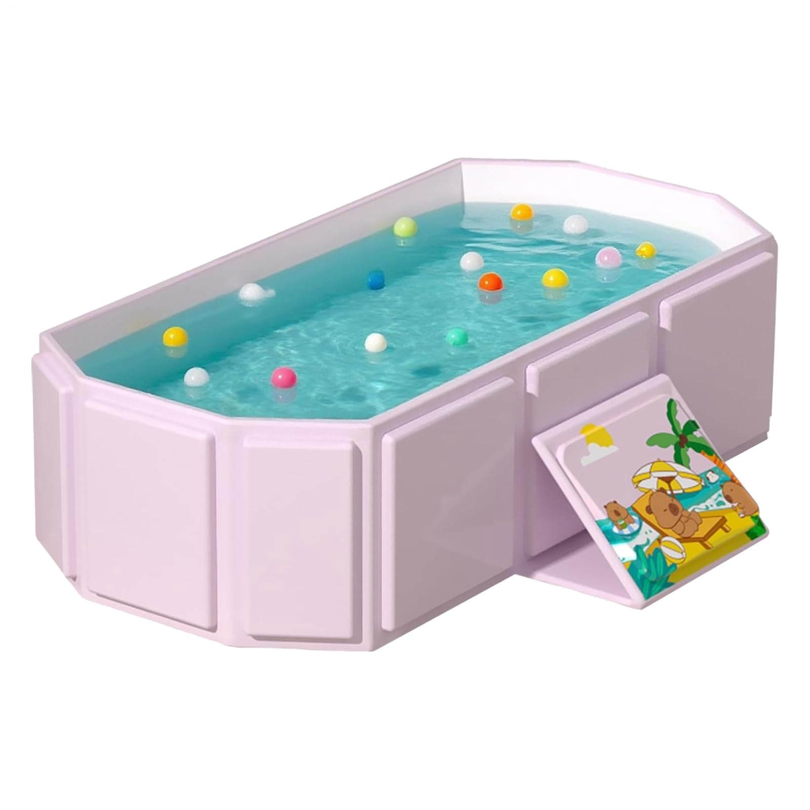 KANOHENO Collapsible Kid Bathtub for Newborn to Toddler,Children's Foldable Bathtub,Portable Shower Tray,Large Spacious Design For Family Use and Easy Storage