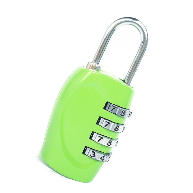 Scienceny Office 4-digit Combination Lock Camping Business Locker Trip Accessories Suitcase Luggage Security Gate Door Resettable Padlock Herramientas y ferretería Verde