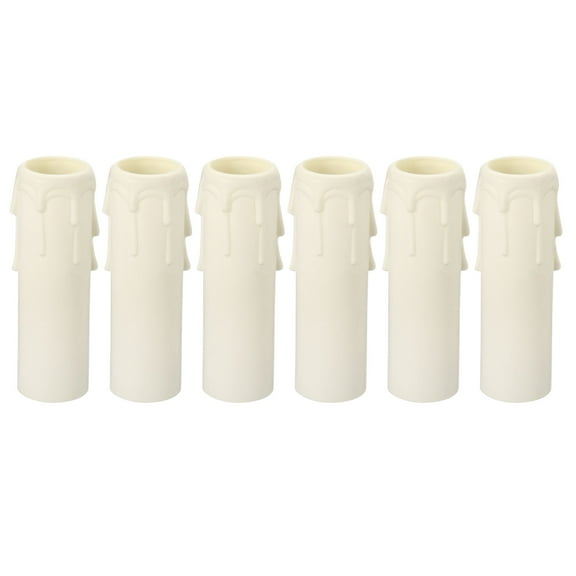 Uxcell 30x100mm Candle Socket Cover Candelabra Base for European Style Chandelier White 6 Pack