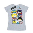 thumbnail image 1 of DC Comics Womens Chibi Super Friends Dance Cotton T-Shirt, 1 of 5
