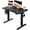 Black0, variant on HUANUO Electric Standing Desk, Whole Piece Desktop, Adjustable Height Computer Desk, 4 Height Memory Settings, Sit Stand Up Desks for Home Office, 60" x 24", Light Vintage