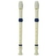 thumbnail image 1 of 2X Instrumento Musical Grabador de Flauta Soprano de 6 Agujeros Blanco Azul, 1 of 8