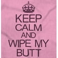 thumbnail image 2 of Keep Calm and Wipe New Parents Humor Romper Boys or Girls Infant Baby Brisco Brands NB, 2 of 6