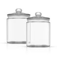 thumbnail image 1 of Ensemble de 2 Pots à Biscuits Ronds en Verre avec Couvercles Hermétiques JoyFul - 67 oz, 1 of 6