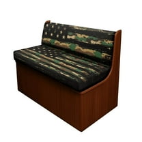 XYZCANDO Camouflage Flag RV Dinette Cushion Covers Washable Camper Decor Universal Bench Cushion Comfortable Furniture Covers for Sofa and Loveseat Soft Slipcovers for RV Camper Car Bench Green