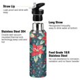 thumbnail image 3 of Yayeee 33oz Insulated Water Bottle Double Wall Stainless Steel with Flip Straw Lid, Christmas Themed Leaves, 3 of 7