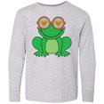 thumbnail image 3 of Inktastic Retro Frog Funny Sunglasses Long Sleeve Youth T-Shirt, 3 of 5