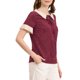 thumbnail image 4 of INSPIRAR CHIC Blusas de Polka Dots con Cuello de Muñeca en Contraste de Manga Corta M Rojo Oscuro, 4 of 6