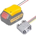 thumbnail image 1 of Adaptador de batería PIX-LINK y convertidor de voltaje de CC para Dewalt 20V a 12V Amarillo + plata, 1 of 8