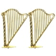 thumbnail image 1 of 2pcs Miniature Harps Mini Musical Instrument Replica Miniature Dollhouse Model Tree Ornament Musical Instrument Decor For Indoor Decorations Golden, 1 of 8