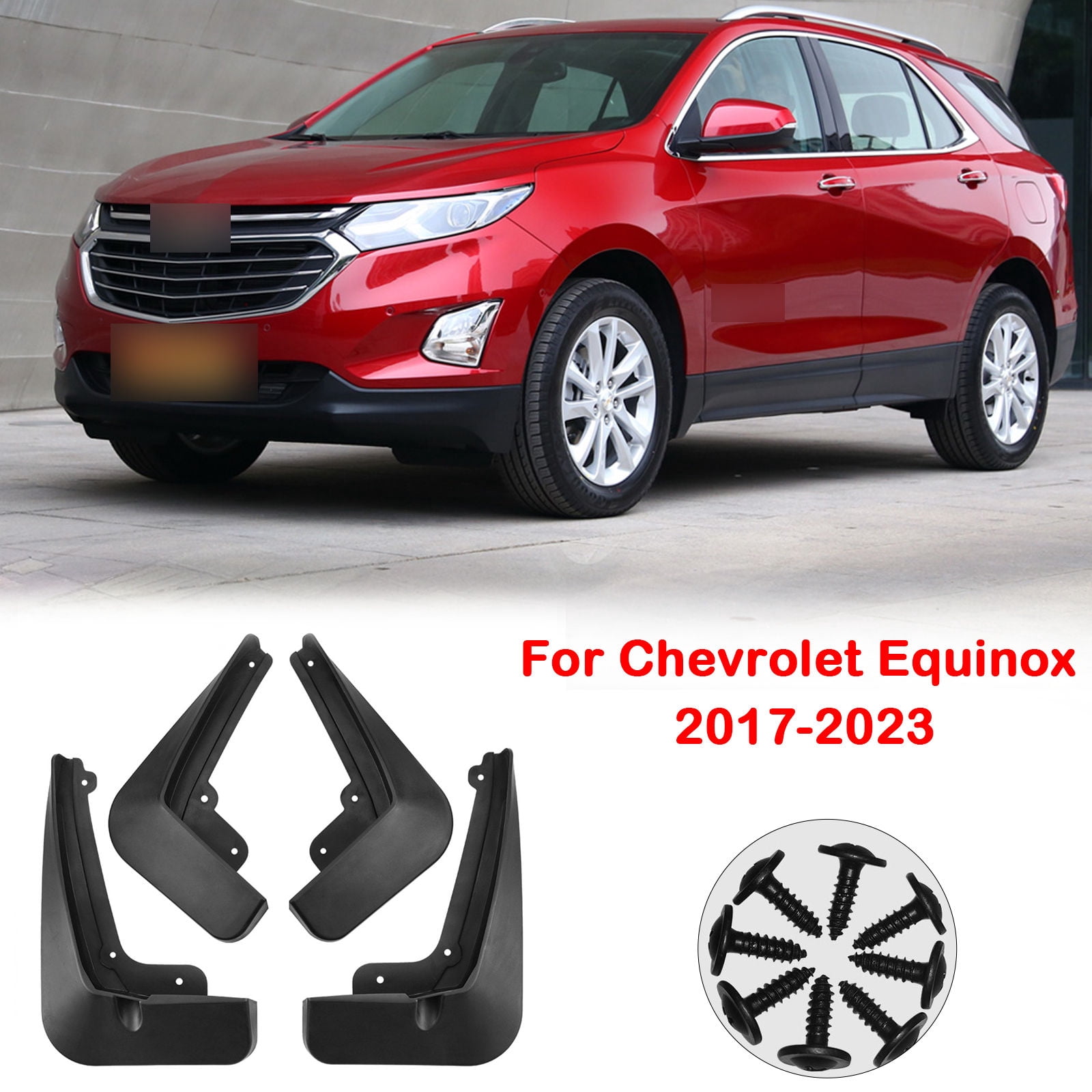 Car Accessories Mud Flaps For Chevrolet Equinox 2017-2023, No Drilling Fender Mudguards Tire Protector, 4pc Splash Guards -black