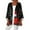 Black, variant on Women's Casual and Fashionable Christmas Printed Lightweight Mid-Length Jacket Cardigan, for Spring and Fall Wear,Khaki,M