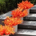 thumbnail image 2 of 4 Bundles Artifical Spring Flower Outdoor Fake Plant Decor UV Resistant Faux Plastic Plants Hanging Plante Halloween Flower for Home Garden Porch Thanksgiving Christmas Decorations, 2 of 5
