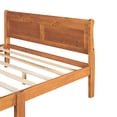 thumbnail image 6 of Full Size Platform Bed Frame, SEGMART Platform Bed Frame with Headboard, Solid Wood Bed Frame with Wood Slat Support/Footboard, Bed Frame No Box Spring Needed, 82.3"L x 57"W x 35.4"H, Oak, H2382, 6 of 9