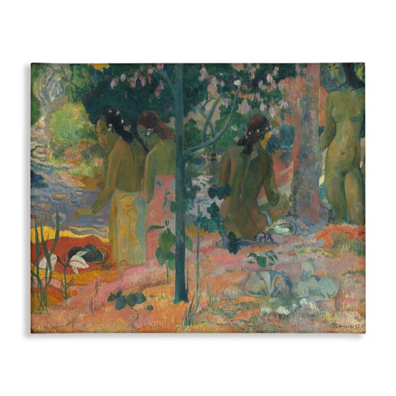 Stupell Industries Traditional The Bathers Classical Canvas Art, 20 x 16, by Paul Gauguin