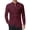 Wine Red, variant on Youclos Men's Stretch Long Sleeve Button Down Dress Shirt, Band Collar with Chest Pockets, Casual Standard Fit