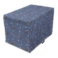 thumbnail image 1 of Nautical Blue Dog Crate Cover, Underwater with Abstract Fish Bubble Shells and Starfish, Easy to Use Pet Kennel Cover Small Dogs Puppies Kittens, 7 Sizes, Violet Blue Brown, by Ambesonne, 1 of 6
