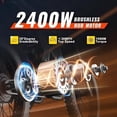 thumbnail image 2 of GT73  Electric Bike 37MPH 48V 36.4Ah Battery for Adults, 2400W Electric Mountain Bike, 85+Miles Electric Bikes ,Dual Hydraulic Brakes & Full Suspension, 25" Tire Electric Motorcycle UL2849, 2 of 8
