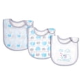 thumbnail image 1 of Paquete de 3 baberos para bebés 100% algodón orgánico babeo Dentición Babero Súper Súper absorbente insular Babero babero, 1 of 7
