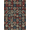 Red Blue Cream, Pattern 14, variant on Design&I 8'x10' Washable Area Rug Extra Large Skid-Resistant Low Profile Vintage Phonograph Motif Covering Weathered Gramophone Aesthetic for Living Room, Family