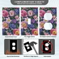 thumbnail image 3 of Yayeee Blank Wall Plate Cover 1-Gang 4.5"x2.7" Home Unused Decorative Outlet, Soft Pinks Flowers, 3 of 7
