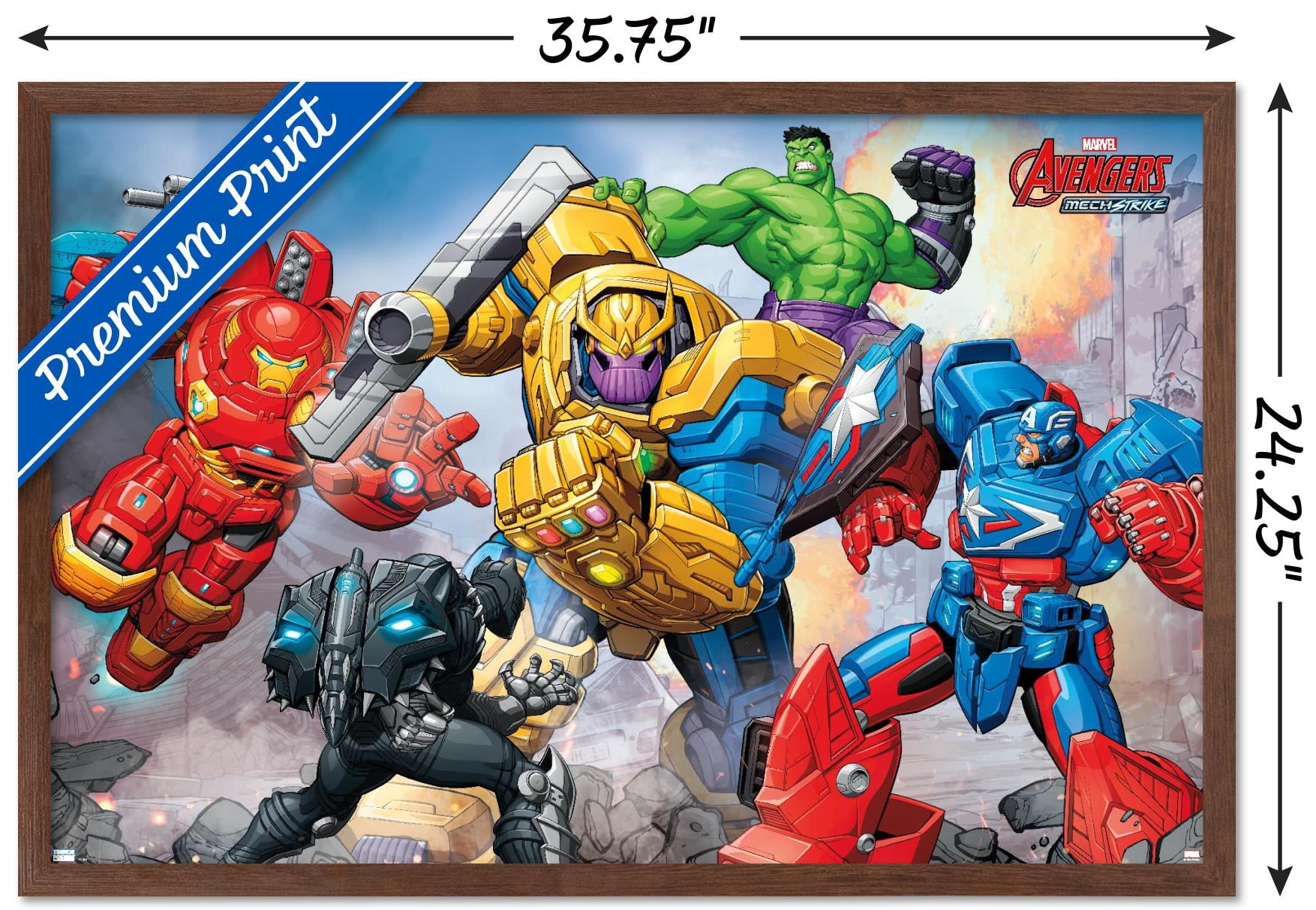 Marvel Avengers: Mechstrike - Battle Wall Poster, 22.375" x 34", Framed