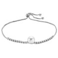 thumbnail image 1 of Moda encantadora ajustable mujer simplicidad perla hecha a mano pulsera de circón brazalete joyería regalo, 1 of 1