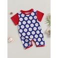 thumbnail image 3 of Cenuakty Baby Boys Casual Jumpsuits Short Sleeve O Neck Baseball Print Romper Summer Clothes, 3 of 8