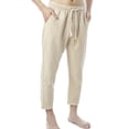 thumbnail image 3 of LELINTA Men's Linen Drawstring Casual Beach Pants-Lightweight Summer Trousers, 3 of 7