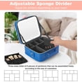 thumbnail image 4 of LED Lighted Mirror Travel Makeup Bag with 10X Magnifier, Adjustable Brightness & 3 Color Modes, Portable Cosmetic Case with Removable Dividers (Blue), 4 of 7