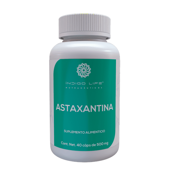 Astaxantina 40 Capsulas Veganas 500 mg INDIGO LIFE NUTRACEUTICOS