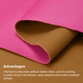 thumbnail image 3 of Uxcell Smooth Solid Color Faux Leather Sheets, PU Leather for DIY 20 x 135cm Rose Red, 3 of 4
