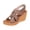 Coffee, variant on Cork Footbed Platform Wedge Sandals for Women Vintage Trendy Casual Cross-Band Adjustable Back Strap Chunky Heels Dressy Summer Shoes Beach Vacation Coffee Size 7