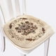 thumbnail image 1 of Nvzi Cojines para silla de cocina de estilo europeo, cojín de asiento con diseño floral y lazo, lavable, para comedor, sala de estar, cocina, oficina (beige), 1 of 5