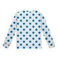 thumbnail image 4 of vdgthytj Girls Long Sleeve Shirts Kids Trendy Polka Dots Printed Round Neck Basic Tee Tops Fall Clothes, 4 of 7