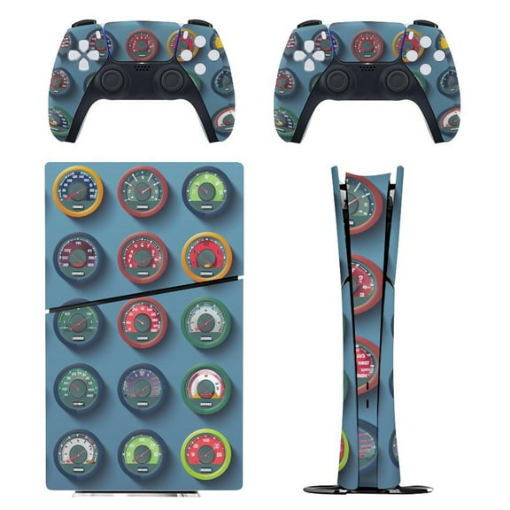 Skin Sticker for PS5 Slim Standard Disc Digital Edition Console and Controllers Decals for Playstation 5 (Dashboard,PS5 Slim)