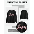 thumbnail image 6 of QAFOPEH Women Love Peach Heart Printed Crew Neck Long Sleeve Sweatshirt, 6 of 7
