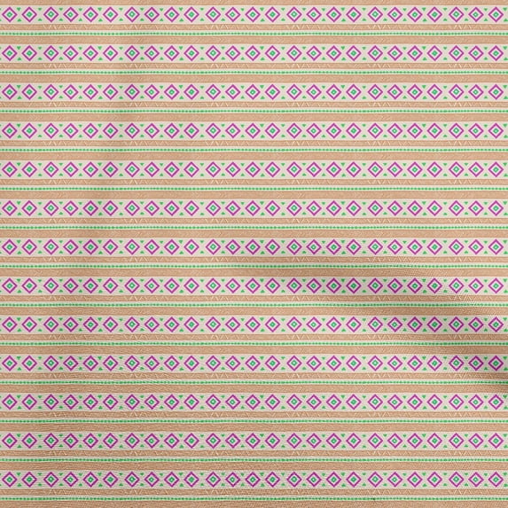 oneOone Cotton Poplin Twill Orange Fabric Tribal Sewing Material Print Fabric By The Yard 56 Inch Wide