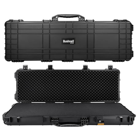 Bushnell 53 Inch Hard Rifle Case Waterproof Shock Proof and TSA Ready with Wheels-Black