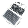 thumbnail image 3 of Yulucky Monocrystalline Silicon Solar Panel Fan 10W 12V Portable Solar Panel Fan with 2 Exhaust, 3 of 9