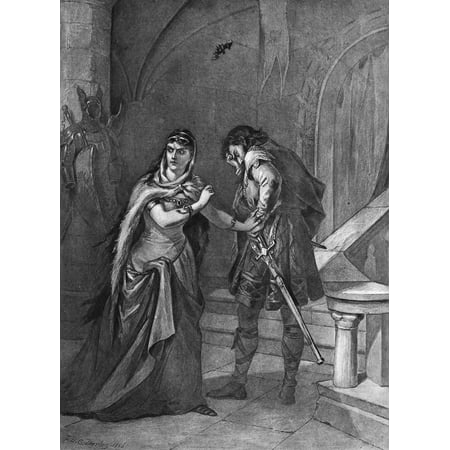 Shakespeare Macbeth Nlady Macbeth And Macbeth (Act Ii Scene Ii) From William ShakespeareS Macbeth Illustration 1886 By Felix OC Darley Rolled Canvas Art -  (24 x (The Oc Best Scenes)