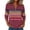 Colorful, variant on Rrxhxhs Sweatshirt for Women Colorful Horizontal‑Stripe Quarter Zip Mock Neck Long Sleeve Loose Casual Pullover Top