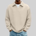 thumbnail image 2 of Maean Big and Tall Sweatshirt for Mens Textured Loose Collared Long Sleeve Shirts Spring Casual Clothes, 2 of 7