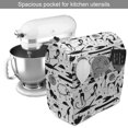 thumbnail image 2 of Animal Stand Mixer Cover, Sheep Rabbit Snail Pig Crocodile Dog Cat Lizard Fox Monochrome Sketch Print, Kitchen Appliance Organizer Bag Cover with Pockets, 5 Quarts, White Charcoal Grey, by Ambesonne, 2 of 4