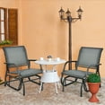 thumbnail image 2 of Gymax 2PCS Patio Swing Glider Chair Single Rocking Chair Yard Outdoor Grey, 2 of 8