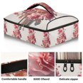 thumbnail image 2 of Iauyy Casserole Carrier for Hot Food Insulated Casserole Travel Carry Bag with Lid Food Warmer Bag for Party/Picnic,Metal Rose, 2 of 7